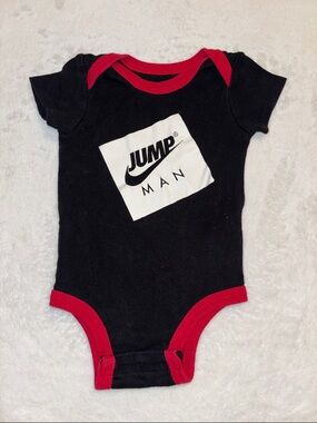 air Jordan Black & Red Baby One-Piece Bodysuit